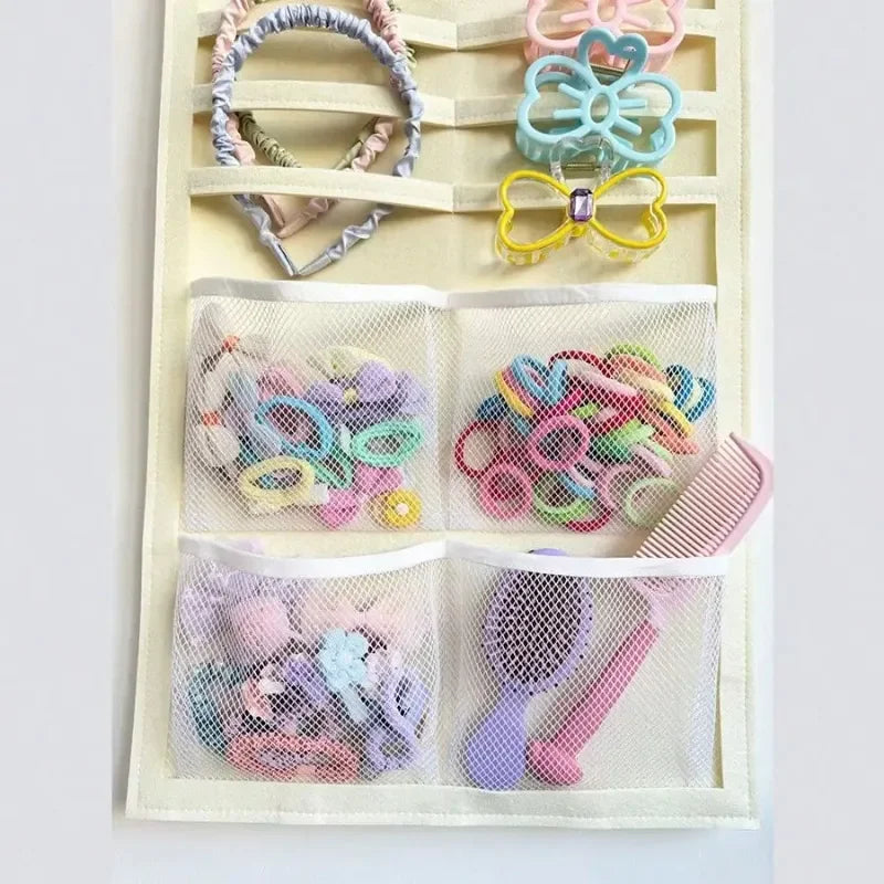 Kids Hair Clips & Bows Wall Hanging Organizer Storage Pouch Hair Accessories Organizer Babs