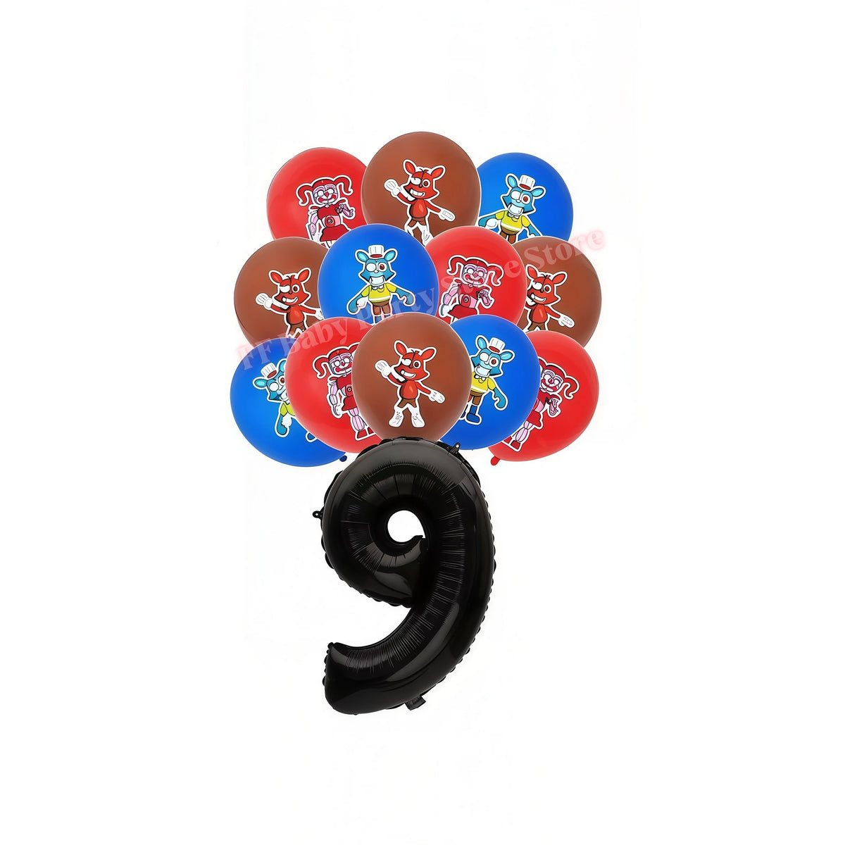 Five Nights Bear Birthday Party Decorations Set for Kids Birthday Party Set Babs 19pcs Balloons-9 others