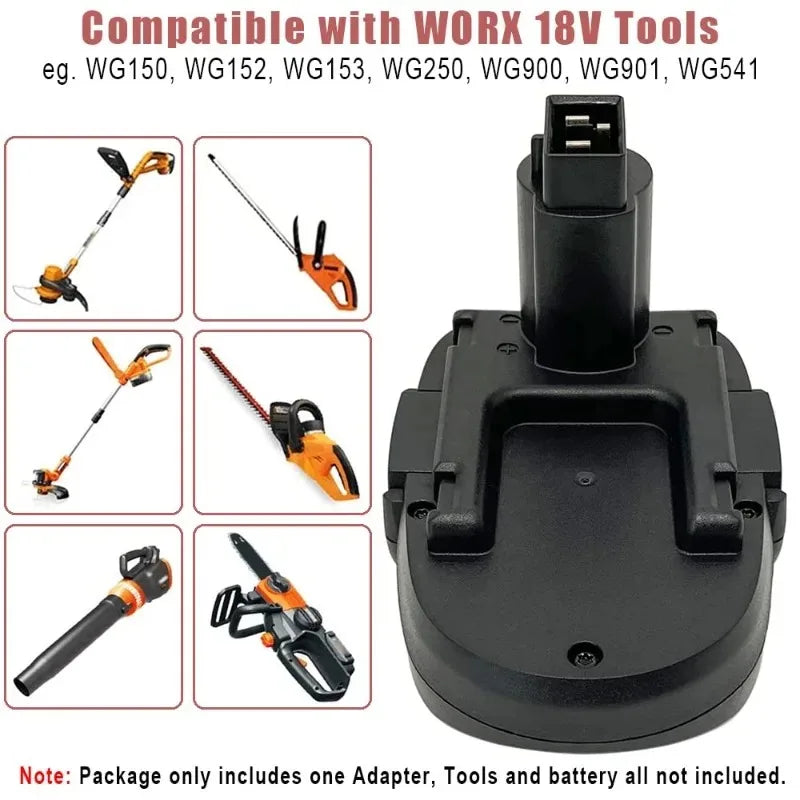 WA1820 Battery Adapter – Worx 20V Li-Ion to 18V NiMH Converter Battery Adapter Converter Babs