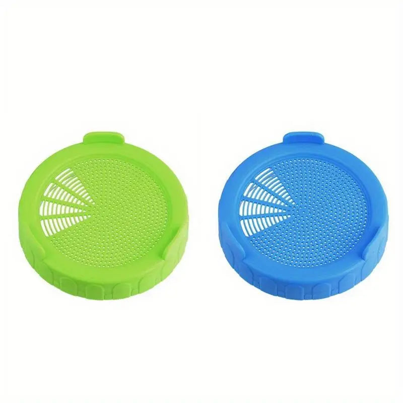 2-Pack Wide Mouth Jar Sprouting Strainer Lids for Mason Jars Sprouting Strainer Lids Babs