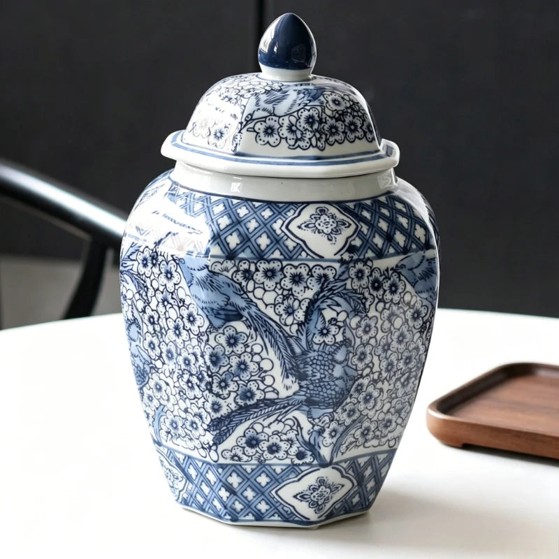 Handmade Ceramic Vase | New Chinese Style Porcelain Home Décor Decorative Ceramic Vase Babs
