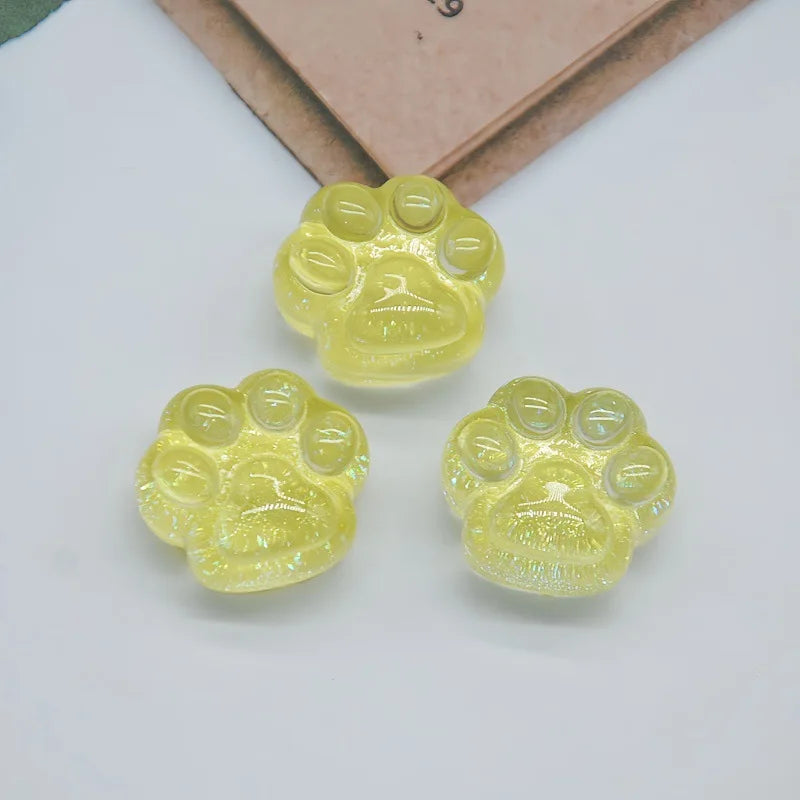Resin Cat Paw Miniature Figurines – Fairy Garden & Dollhouse Miniature Figurines Babs 3pcs-yellow