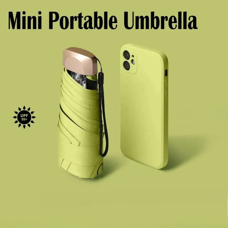 Mini 5-Fold UV Parasol – Ultralight Portable Travel Umbrella Folding Travel Umbrella Babs