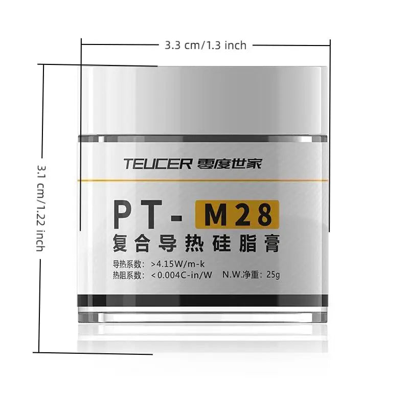HUXUAN PT-M28 CPU Thermal Paste 25ml – Heat Sink Silicone Grease CPU Thermal Paste Babs one size