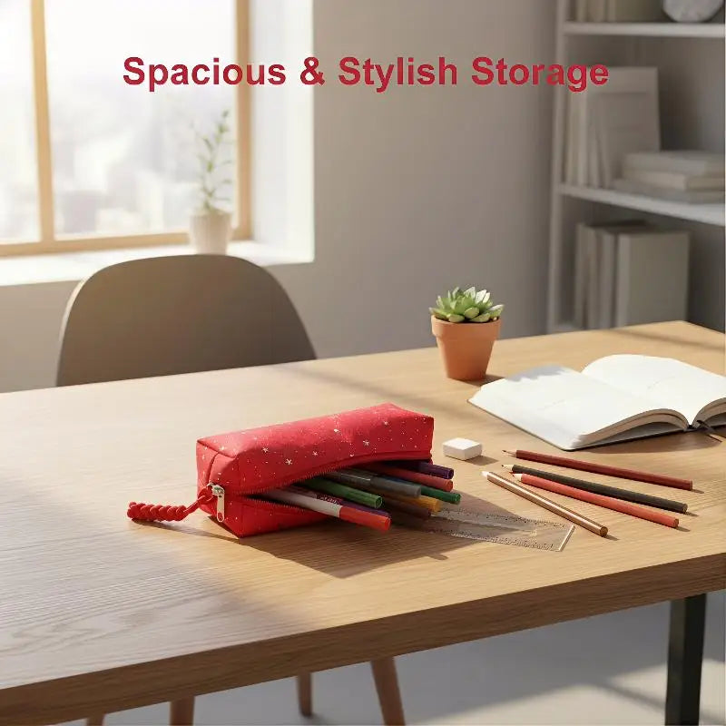 HUXUAN Star Wave Pencil Case – Large Capacity Storage Bag Pencil Case Babs