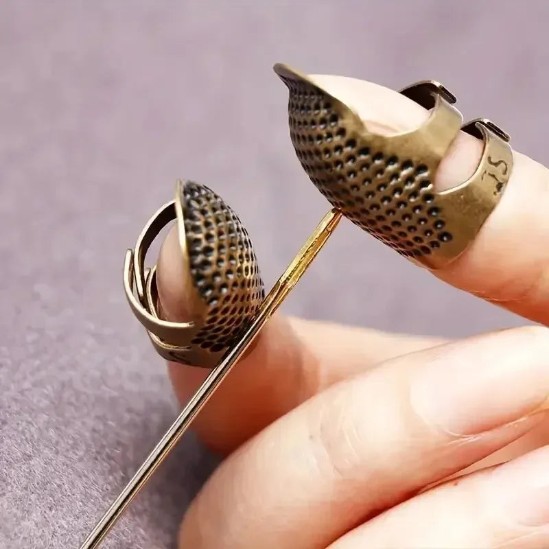 Adjustable Vintage Copper Sewing Thimble Ring | Embroidery Guard Sewing Thimble Ring Babs