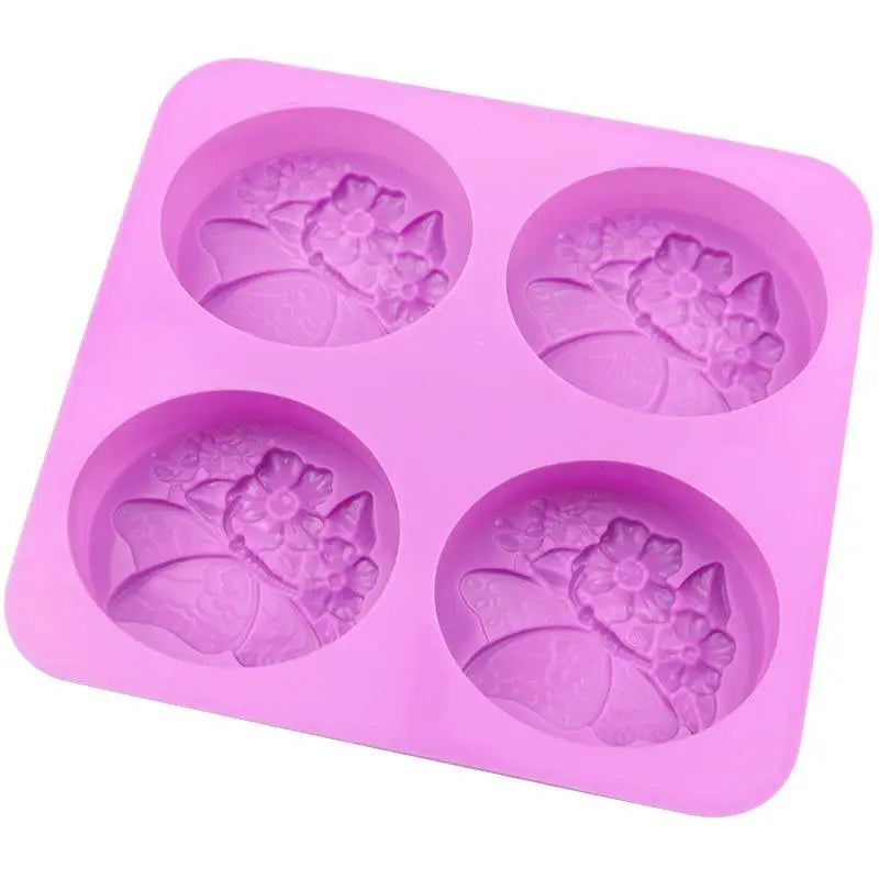 4-Hole Honeycomb Silicone Mold – Candy, Soap & Candle DIY Silicone Craft Mold Babs 1pc