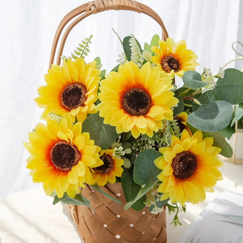 Artificial Silk Sunflower Bouquet – Wedding & Home Décor Artificial Flower Bouquet Babs