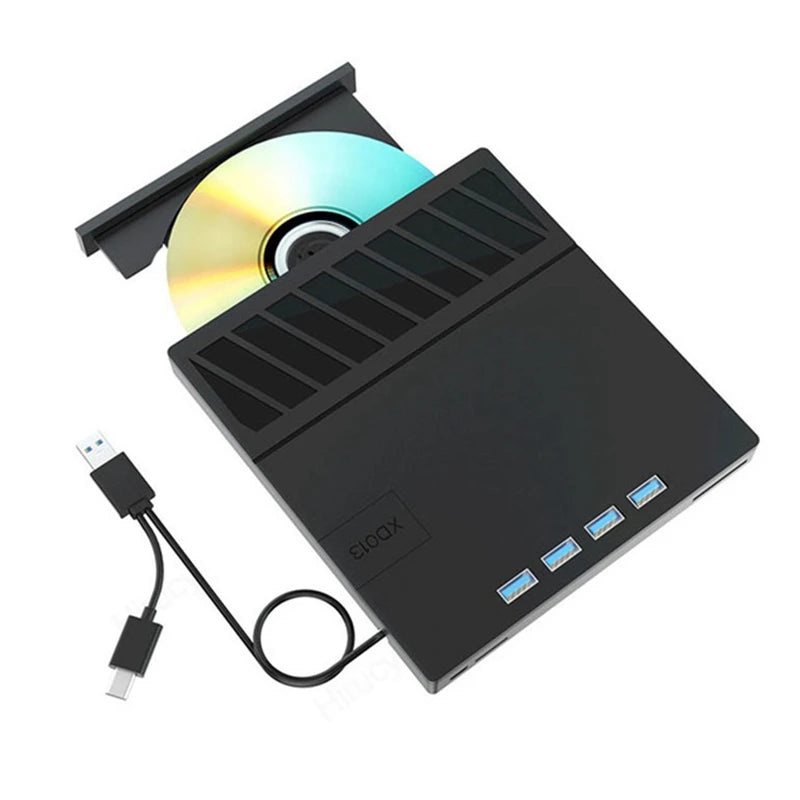 USB 3.0 Type-C External Blu-Ray Drive – CD DVD BD-RW Burner External Optical Drive Babs Black NONE