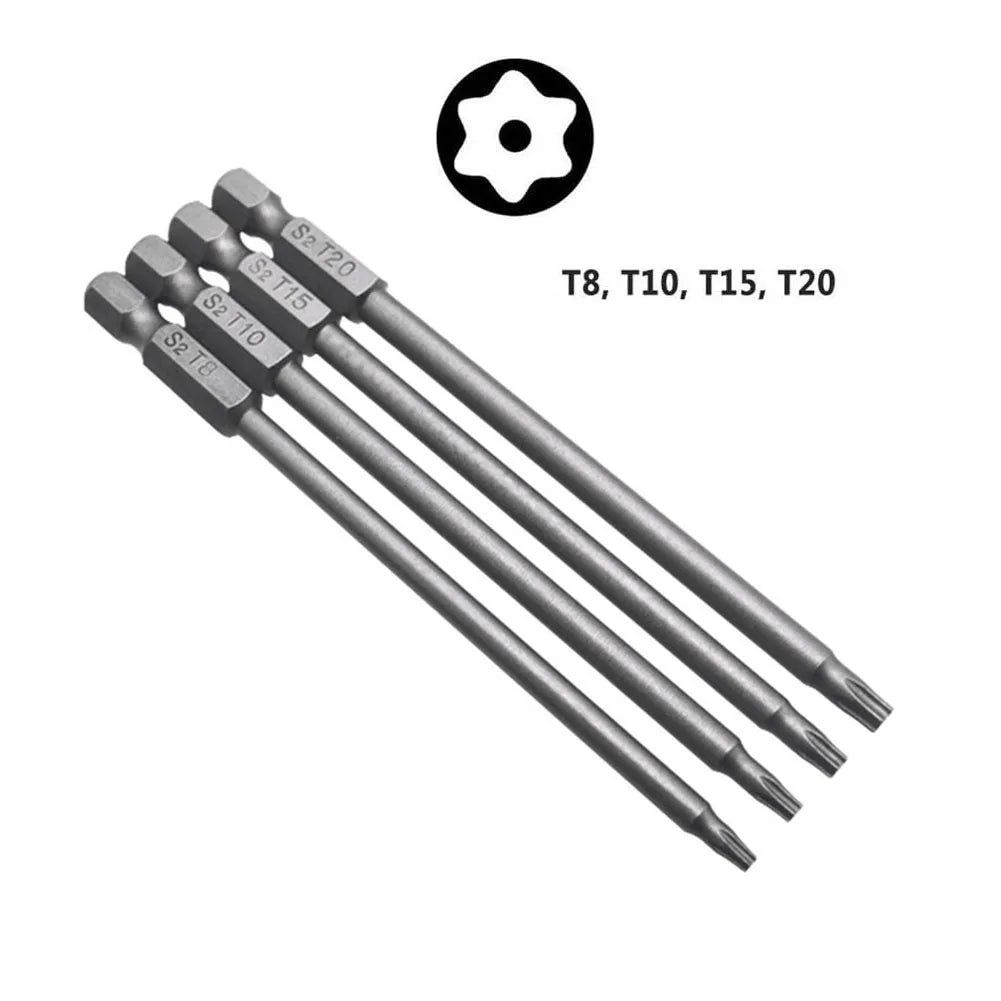 4-Piece Magnetic Screwdriver Bit Set – 1/4" Hex Shank Alloy Steel Screwdriver Bit Set Babs C