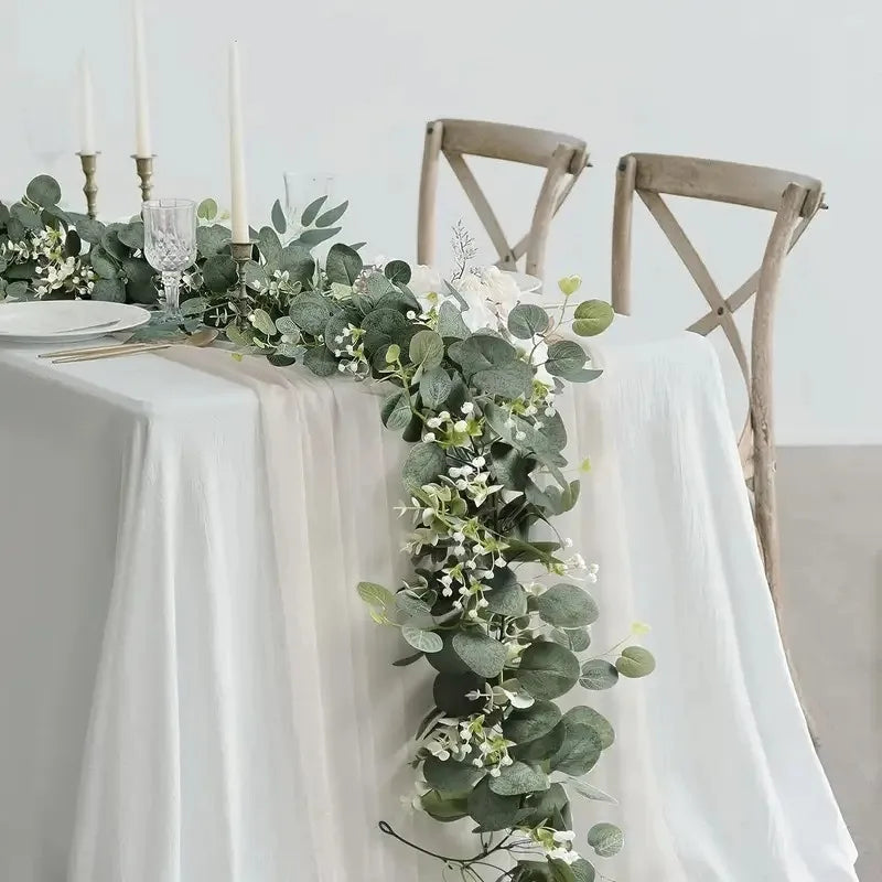 Artificial Eucalyptus Hanging Wreath – Silk Vine Wall Decor Artificial Wreath Babs