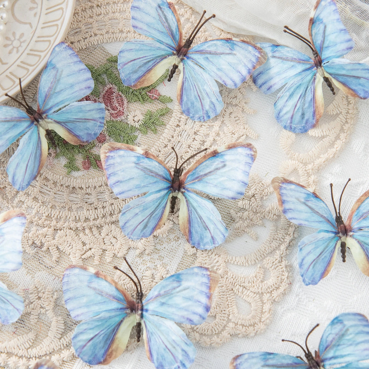 50/100 Pcs Artificial Fluorescent Butterflies for Home & Wedding Artificial Butterfly Decor Babs color 10 100 pcs