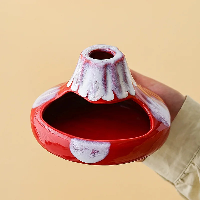Ceramic Volcano Mosquito Coil Holder & Ash Tray – Fire-Safe Mosquito Coil Holder Babs