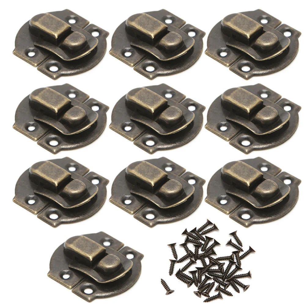 10PCS Retro Iron Toggle Latch Clasps – Box Hasp Hardware Buckles Box Latch Hardware Babs Bronze