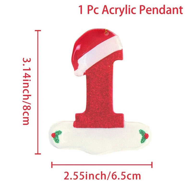 Christmas Acrylic Letter Pendants – Xmas Tree Ornaments 2024 Christmas Tree Ornament Babs I
