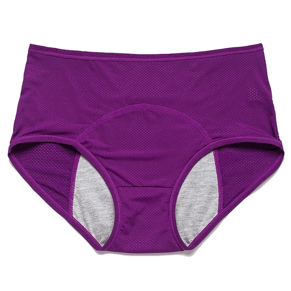 Women's Period Leakproof Briefs – Mid-Rise, Plus Size M–8XL Leakproof Period Briefs Babs Purple 8XL 1pc