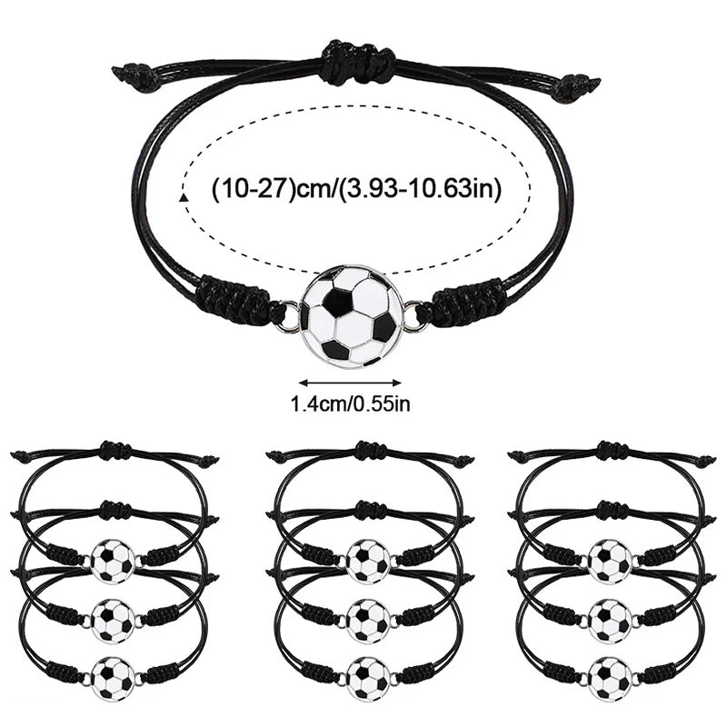 Soccer Charm Bracelets Kids Party Favors 5/10 Pack Kids Party Favors Babs Football 5Pcs