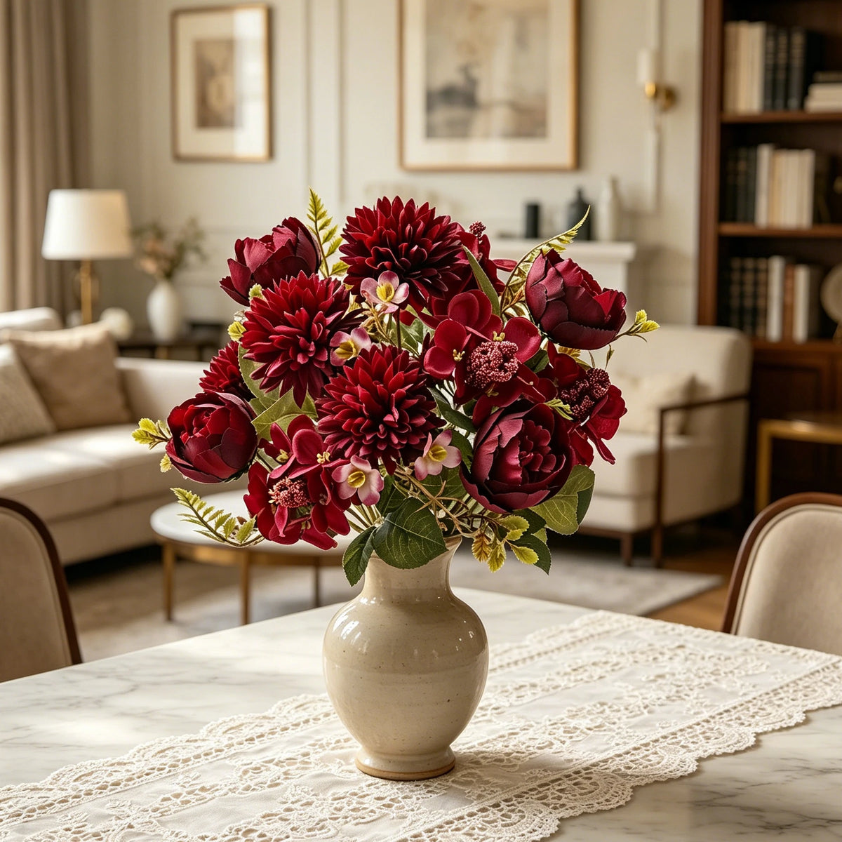 Silk Artificial Ball Chrysanthemum Flowers – Wedding & Home Décor Artificial Silk Flowers Babs