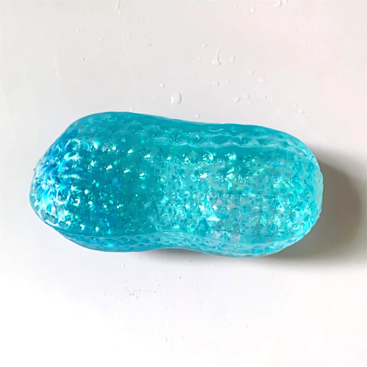Glitter Peanut Squishy Toy – Slow Rising ASMR Sensory Fidget Squishy Fidget Toy Babs Blue One Size