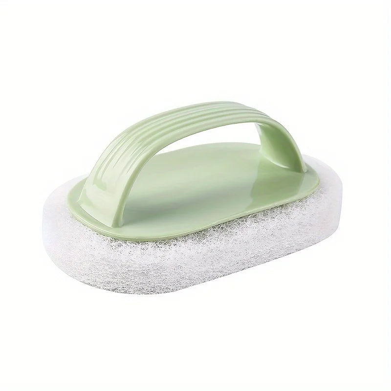 Magic Sponge Bathtub Brush with Handle | Bathroom Cleaner Sponge Cleaning Brush Babs Green