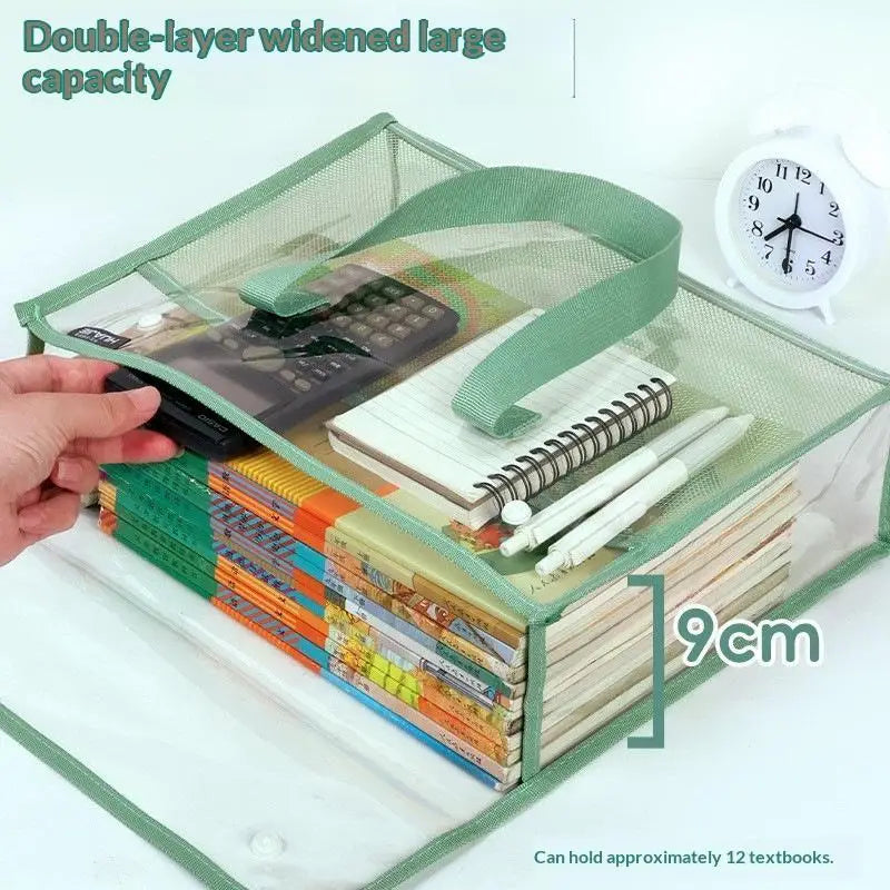 Transparent PVC Exam Tote Bag – Waterproof & Mesh Pockets Clear PVC Tote Bag Babs