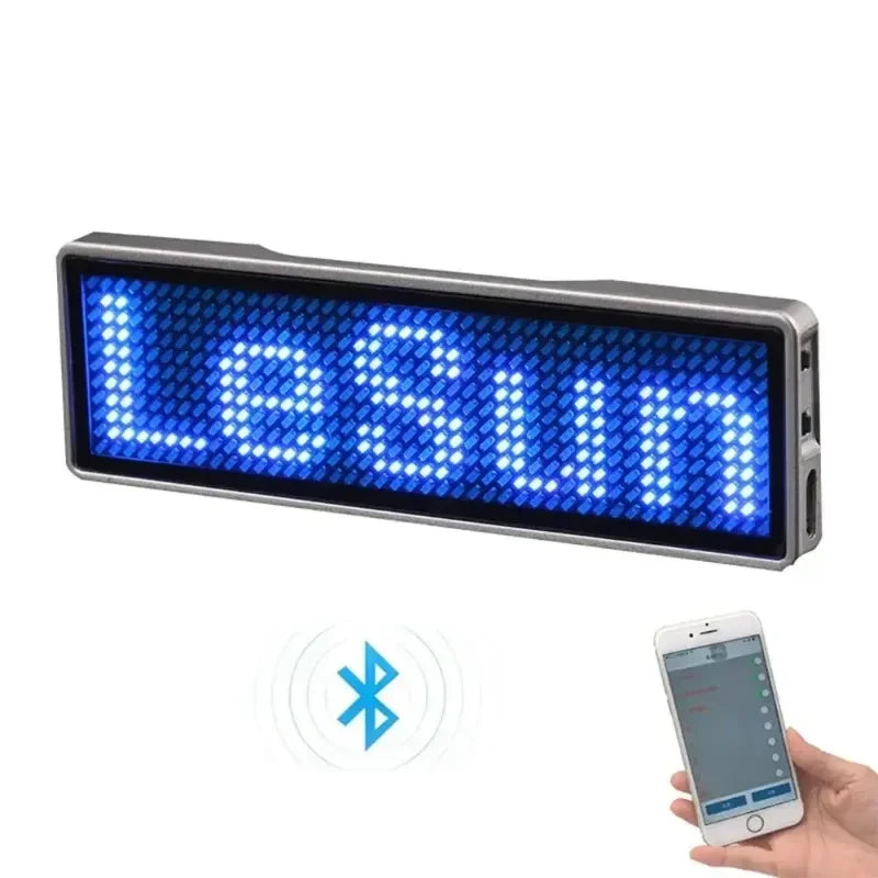 Bluetooth LED Name Badge – Programmable Scrolling Display Tag LED Name Badge Babs