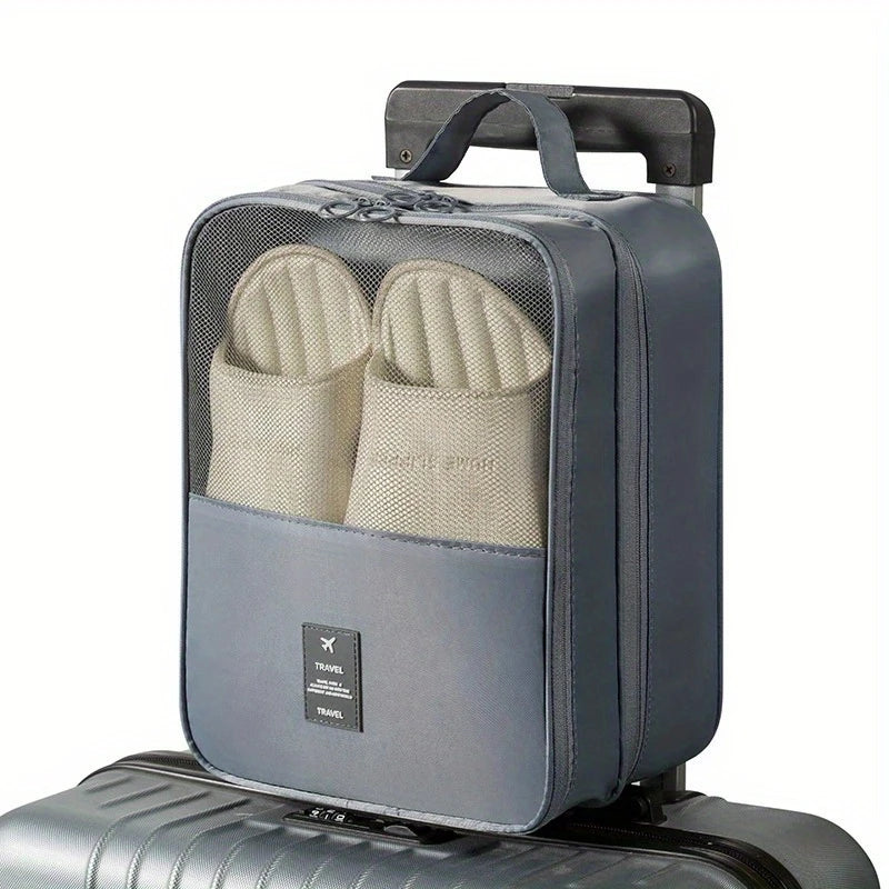 Travel Shoe Bags – Holds 3 Pairs | Carry-On Luggage Organizer Travel Shoe Bags Babs Grey