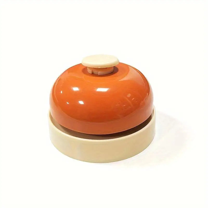 Metal Press Table Bell – Desk, Dining & Party Game Calling Bell Table Call Bell Babs Orange
