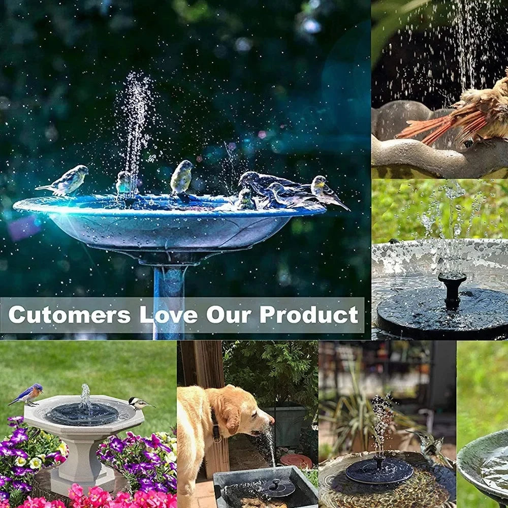 Mini Solar Water Fountain – Garden Pond & Bird Bath Pump Solar Garden Fountain Babs