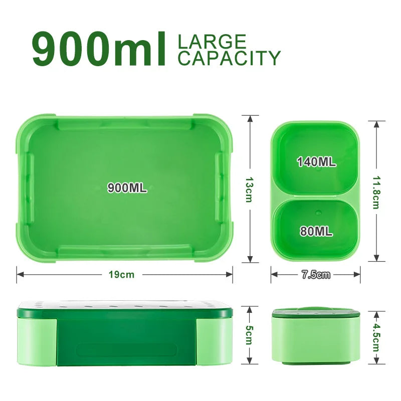 Kids Microwave-Safe Bento Lunch Box – Sealed Compartment Box Kids Bento Lunch Box Babs