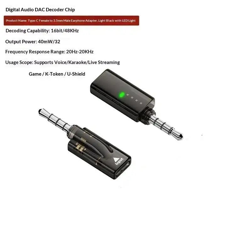 USB-C to 3.5mm Headphone Adapter | HiFi Audio, Plug & Play Audio Adapter Babs A3