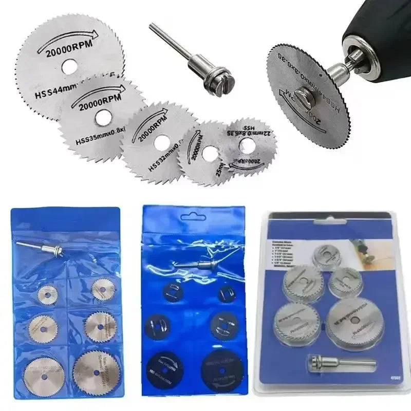 7Pcs HSS Circular Saw Blade Set – Wood & Metal Cutting Discs Circular Saw Blade Set Babs
