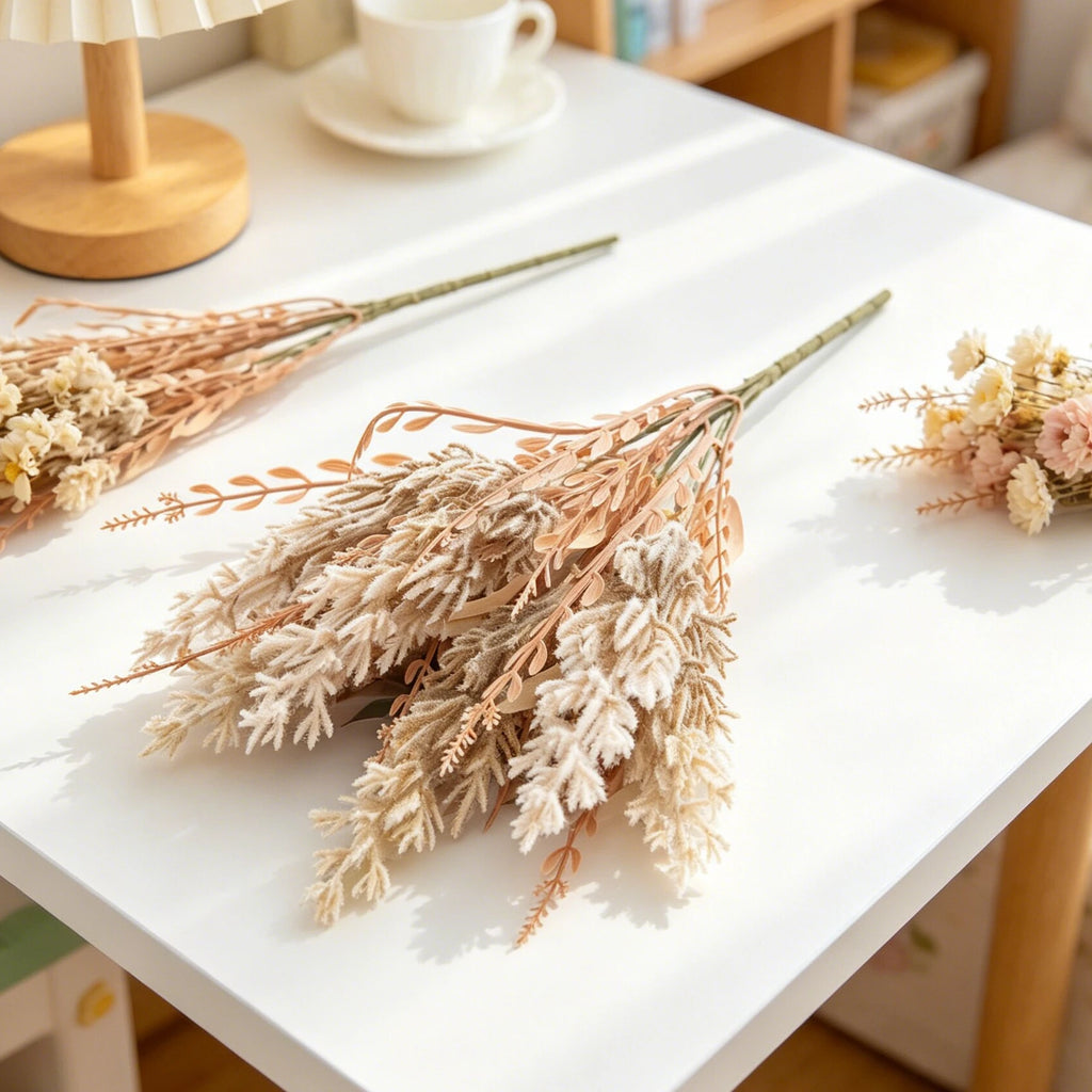 Artificial Silk Reed Stems for Wedding & Home Décor – 2/4 Pcs Artificial Reed Stems Babs