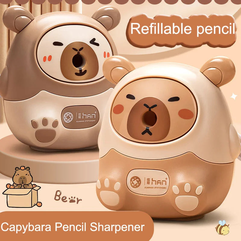 Capybara Kawaii Pencil Sharpener – Cute Kawaii Stationery Pencil Sharpener Babs