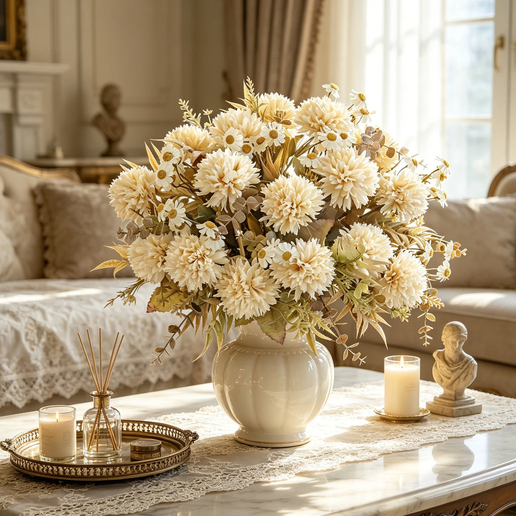 Silk Chrysanthemum Artificial Flowers – Wedding & Home Décor Artificial Silk Flowers Babs