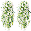 Artificial Morning Glory Vine – Wedding & Home Décor, 75cm Artificial Flower Vine Babs WHITE 2 pcs