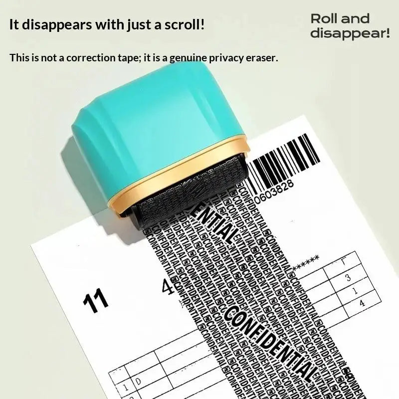 Privacy Roller Stamp – Identity Protection Seal & 3 Ink Capsules Privacy Roller Stamp Babs
