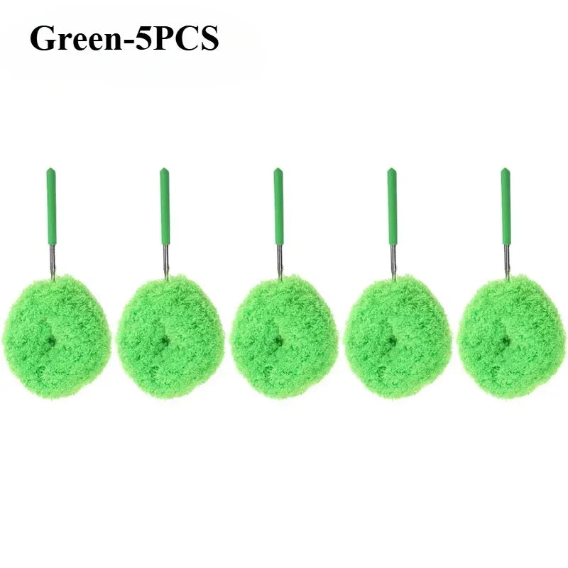 Extendable Microfiber Feather Duster – Washable & Reusable Extendable Feather Duster Babs Green-5PC