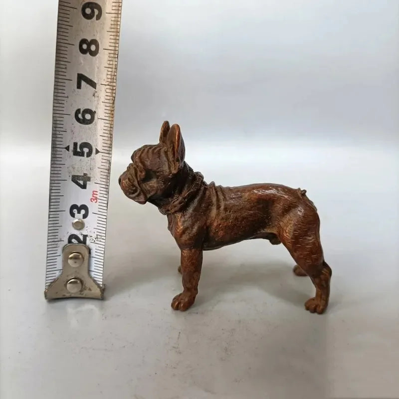 Handmade Metal Bulldog Figurine – Retro Desk Ornament Statue Decorative Figurine Babs