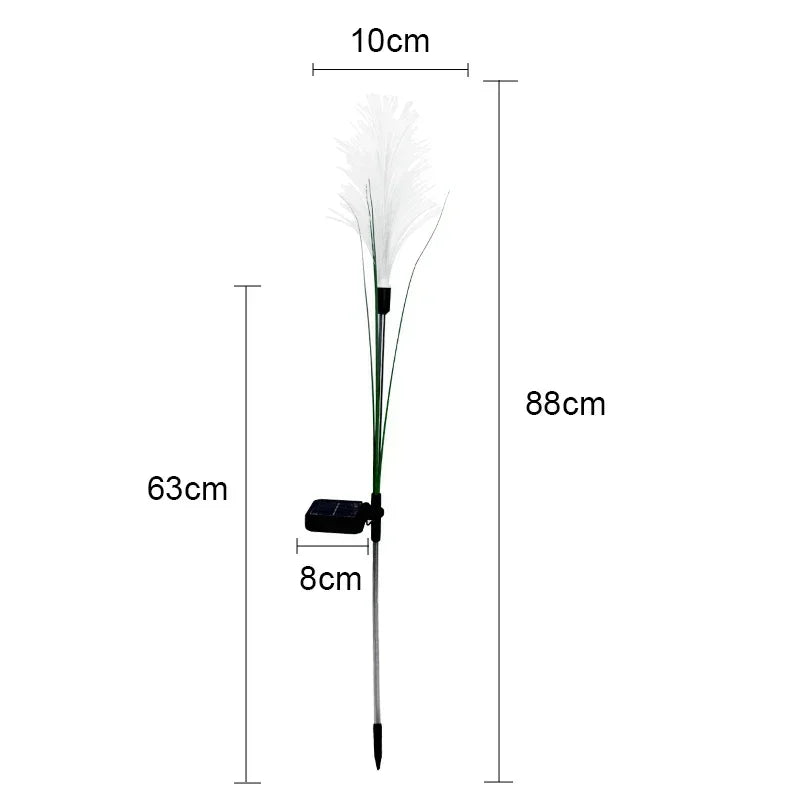 Solar Pampas Reed Garden Light – Warm LED, IP65 Waterproof Solar Garden Light Babs