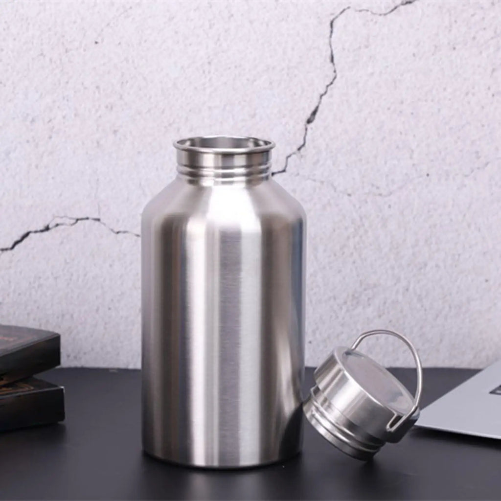 2L Stainless Steel Sport Water Bottle – Large Capacity Flask Sport Water Bottle Babs
