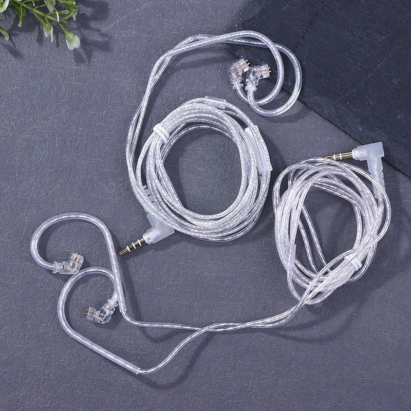 KZ Silver Plated Upgrade Cable 2Pin 3.5mm – 120cm Earphone Upgrade Cable Babs