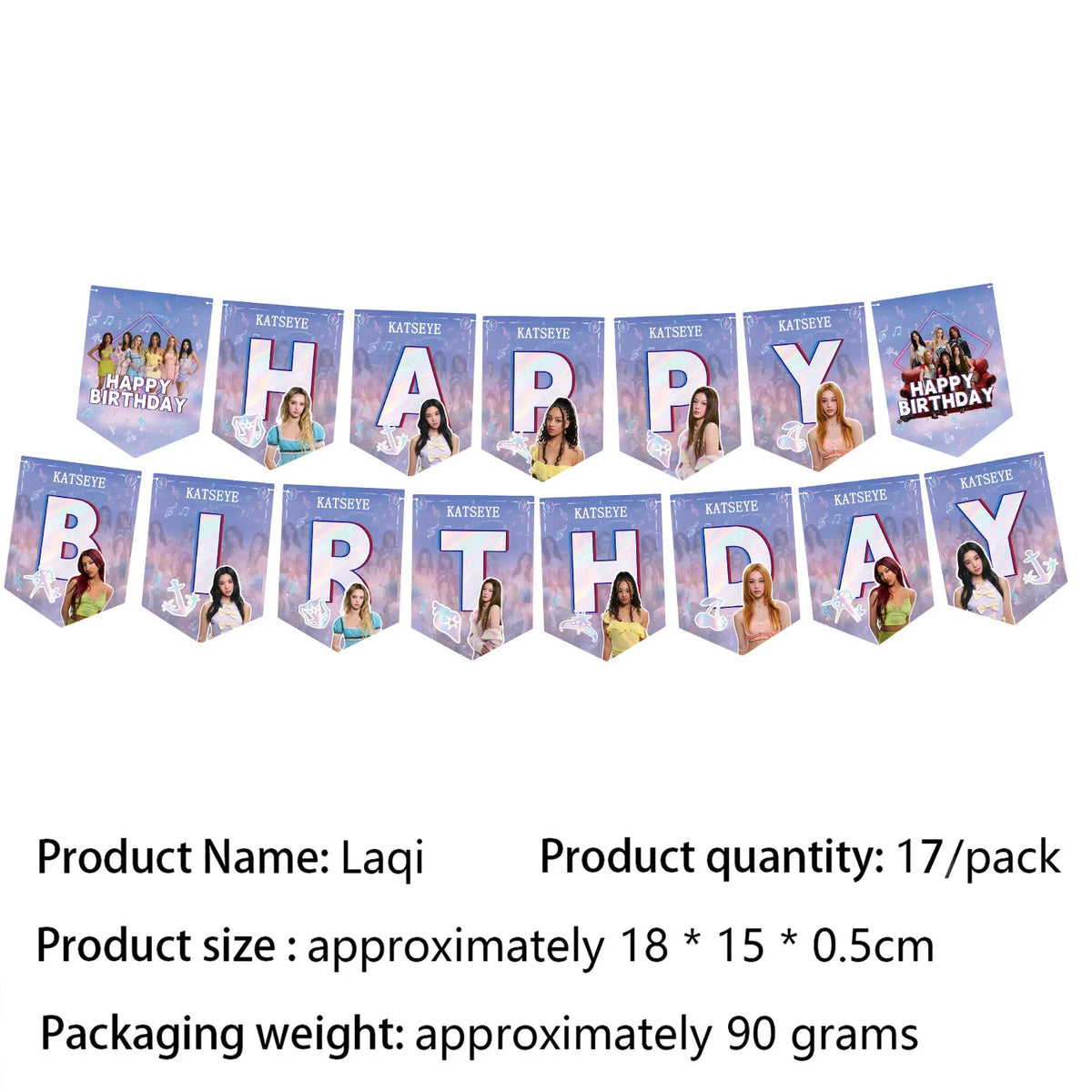 Katseye Kpop Birthday Party Supplies – Plates, Cups & Balloons Party Supplies Set Babs 1set Banner