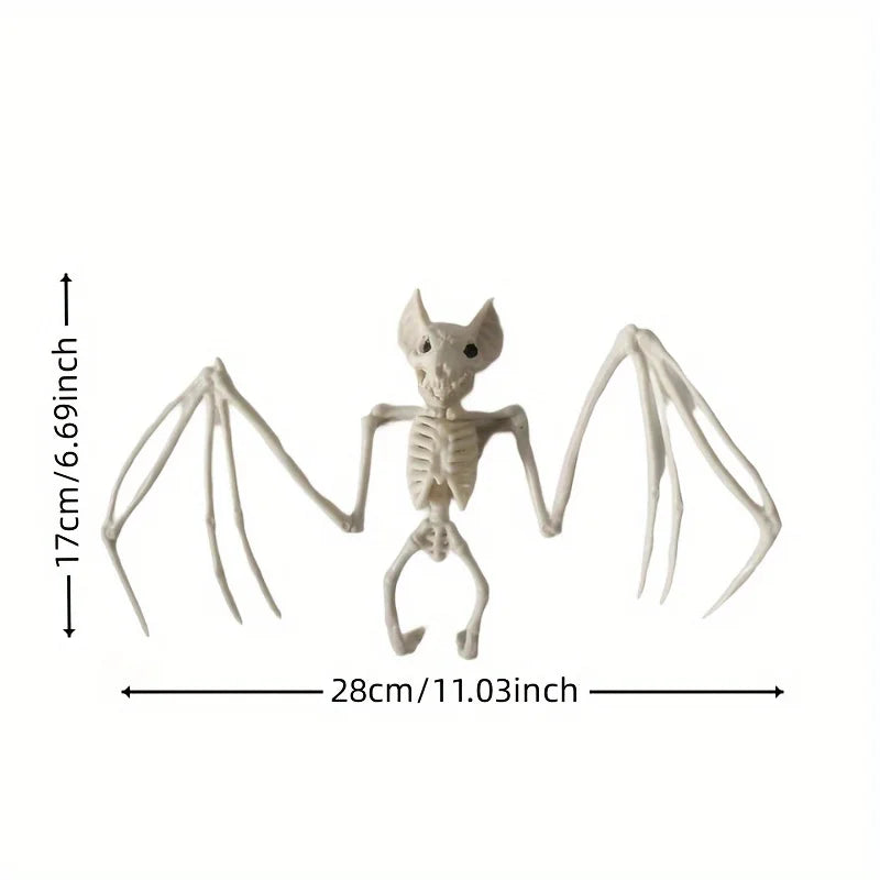 Halloween Skeleton Animal Bones Props – Bat, Spider & Scary Decor Halloween Prop Decoration Babs Bat skeleton