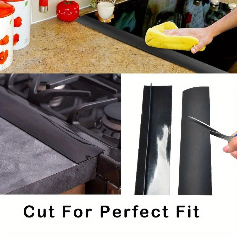 2Pcs Silicone Stove Counter Gap Cover – Heat Resistant Filler Kitchen Gap Filler Babs