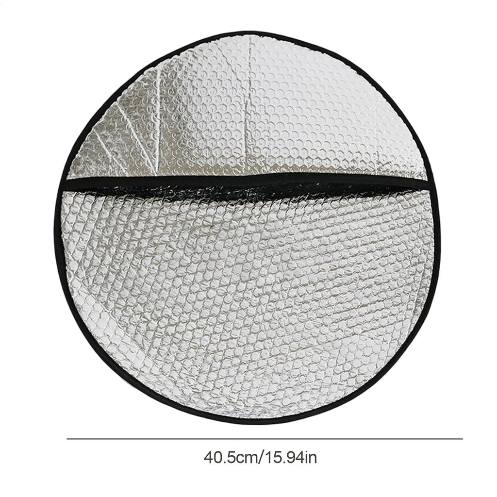 Foldable Aluminum Foil Steering Wheel Sun Shade Cover | UV Shield Steering Wheel Sun Shade Babs