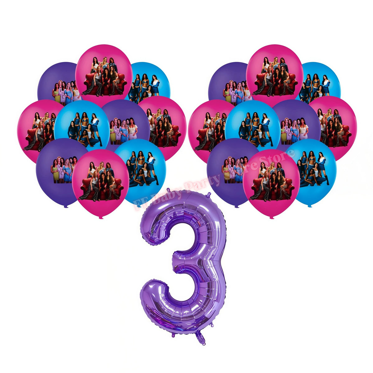 Katseye Kpop Birthday Party Decoration Set – Balloon & Banner Party Decoration Set Babs 19pcs Balloons-3 others