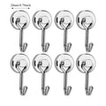 8-Pack Neodymium Magnetic Swivel Hooks – Heavy Duty, No-Drill Magnetic Swivel Hooks Babs White 8pcs