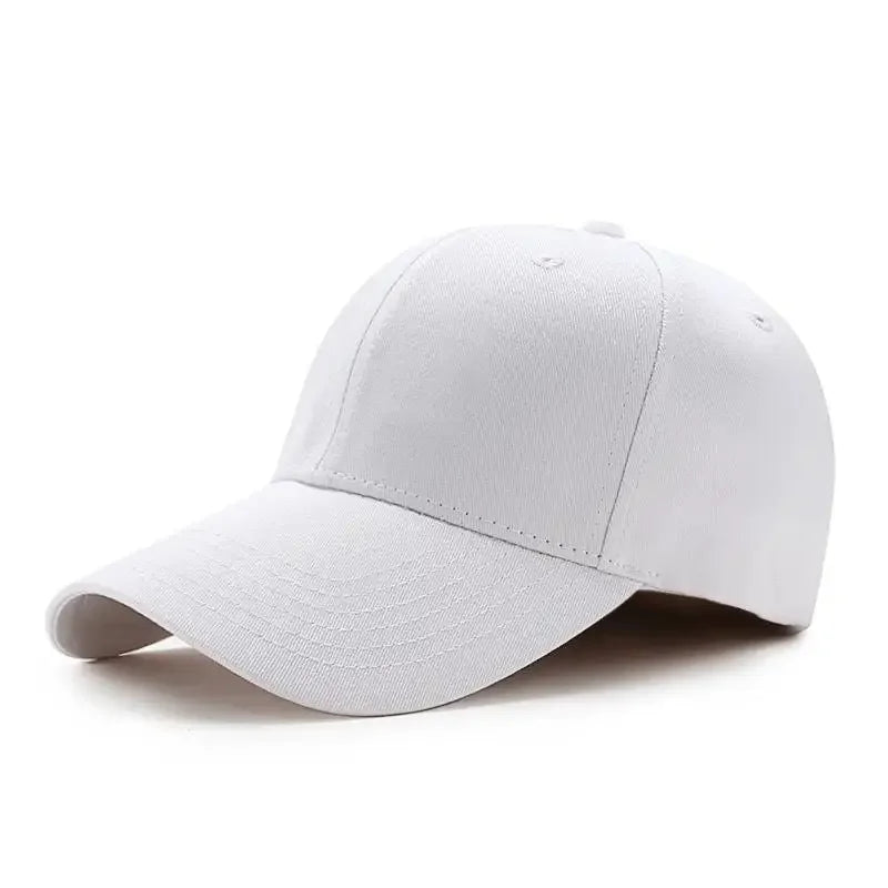 Unisex Adjustable Baseball Cap – Curved Brim Sun Visor Hat Baseball Cap Babs white