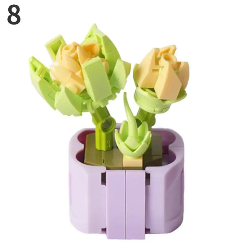 Bonsai Flower Building Blocks Set – DIY Potted Plant Model Kit Building Block Set Babs 8